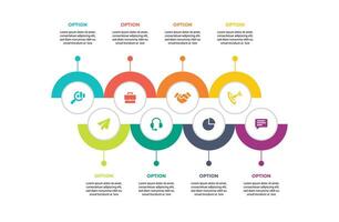 Infografica modello design. presentazione modello. vettore