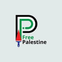 internazionale giorno di solidarietà con il palestinese persone con bandiera e pittura vettore illustrazione