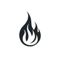 fuoco fiamma logo icona. isolato vettore illustrazione