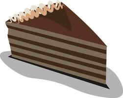 cioccolato torta, vettore o colore illustrazione.