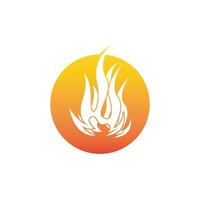 fuoco fiamma logo vettore modello illustrazione