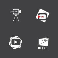 vivere tv streaming logo vettore modello illustrazione