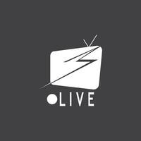 vivere tv streaming logo vettore modello illustrazione