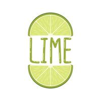 lime vettore su bianca sfondo. metà lime vettore.