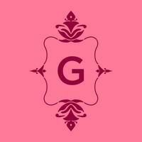 lettera g classico bellezza Vintage ▾ iniziale vettore logo telaio design