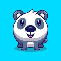 carino il giro bambino panda cartone animato vettore icona illustrazione animale natura icona concetto isolato piatto