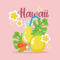 colorato tropicale Hawaii sfondo vettore illustrazione