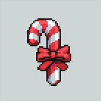 pixel arte illustrazione Natale caramella. pixelated Natale caramella. Natale caramella pixelated per il pixel arte gioco e icona per sito web e video gioco. vecchio scuola retrò. vettore