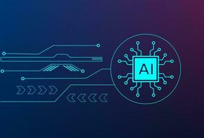 astratto sfondo - chipset artificiale intelligenza vettore