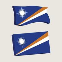 marshall isole bandiera 3d forma vettore illustrazione