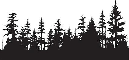 foresta vettore silhouette illustrazione 14
