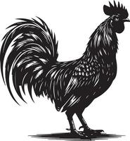 ayam cemani vettore silhouette illustrazione