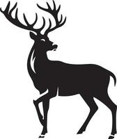 cervo vettore silhouette illustrazione nero colore