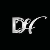 lettera dh lusso moderno monogramma logo vettore disegno, logo iniziale vettore marchio elemento grafico illustrazione design modello