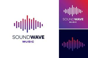 suono onda musica logo è un' adatto per un' logo design relazionato per musica, come come per musica produzione aziende, musica eventi, o musicisti. vettore