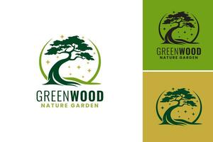 logo per verde legna è un' design risorsa adatto per aziende o organizzazioni relazionato per il legna industria, sostenibilità, o natura, guardare per un' visivamente attraente e eco-friendly vettore