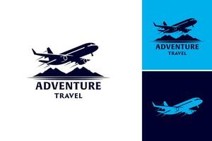 avventura viaggio logo design è un' versatile risorsa adatto per aziende e organizzazioni nel il viaggio industria. esso cattura il eccitazione e brivido di esplorazione vettore