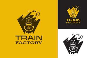 treno fabbrica logo è un' semplice, minimalista design risorsa adatto per aziende relazionato per treno produzione o trasporto. esso può essere Usato per marchio, segnaletica, o promozionale materiali. vettore