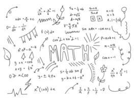 illustrazione realistica del fondo della lavagna di matematica vettore