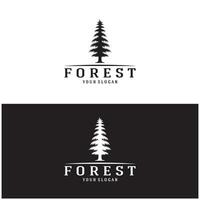 semplice pino o abete albero logo,sempreverde.per pino foresta, avventurieri, campeggio, natura, distintivi e affari.vettore vettore