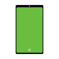 vettore smartphone modello con schermo verde