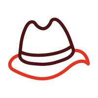 floscio cappello vettore di spessore linea Due colore icone per personale e commerciale uso.