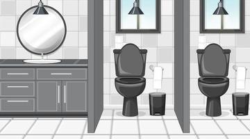 cabine wc pubbliche con lavabo e specchio vettore