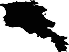 silhouette carta geografica di Armenia vettore