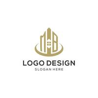 iniziale mb logo con creativo Casa icona, moderno e professionale vero tenuta logo design vettore
