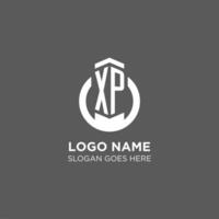 iniziale xp cerchio il giro linea logo, astratto azienda logo design idee vettore