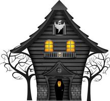 casa stregata isolata di halloween vettore