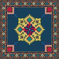 colorato ornamentale vettore design per tappeto, tapis, yoga stuoia. geometrico etnico clipart. arabo ornamentale tappeto con decorativo elementi.persian tappeto