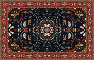 colorato ornamentale vettore design per tappeto, tapis, yoga stuoia. geometrico etnico clipart. arabo ornamentale tappeto con decorativo elementi.persian tappeto