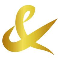 d'oro lusso ampersand cartello ampersand confine per stampa inviti nozze carta vettore