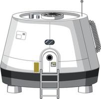 stazione spaziale su sfondo bianco vettore