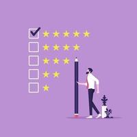 concetto di feedback dei clienti in stile piatto vettore