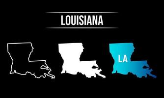 disegno astratto della mappa dello stato della Louisiana vettore