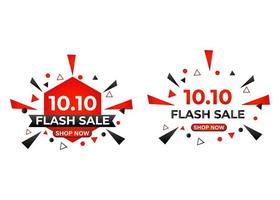 collezione di badge per la promozione della vendita flash vettore