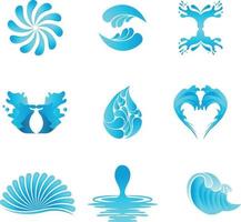 collezione logo acqua vettore