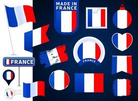raccolta di vettori di bandiera della francia