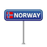 cartello stradale Norvegia. vettore