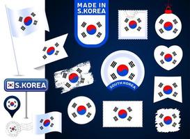 raccolta di vettore di bandiera della corea del sud.