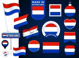 raccolta di vettore di bandiera dei Paesi Bassi.