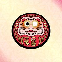 Daruma bambola tradizionale giapponese vettore