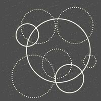 il giro cerchio forma icona minimalista grafico monocromatico manifesto modello vettore