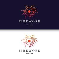 fuoco d'artificio logo, moderno astratto design semplice colorato scintilla, vettore modello illustrazione