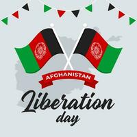 contento afghanistan liberazione giorno. il giorno di afghanistan illustrazione vettore sfondo. vettore eps 10