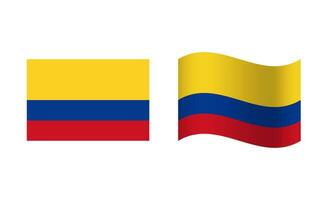 rettangolo e onda Colombia bandiera illustrazione vettore