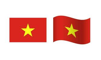 rettangolo e onda Vietnam bandiera illustrazione vettore