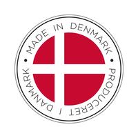 made in denmark flag icon. vettore